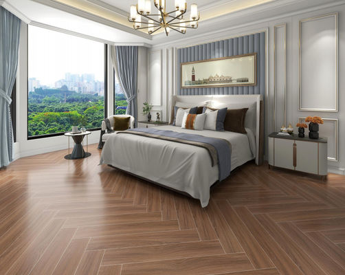 Beli Ubin Porselen Kayu Cokelat 150x900mm untuk Dinding Interior Lantai pembuatan online