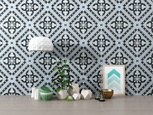 Beli Gray & White 20x20cm Keramik Rustik Tile untuk Lantai Indoor pembuatan online