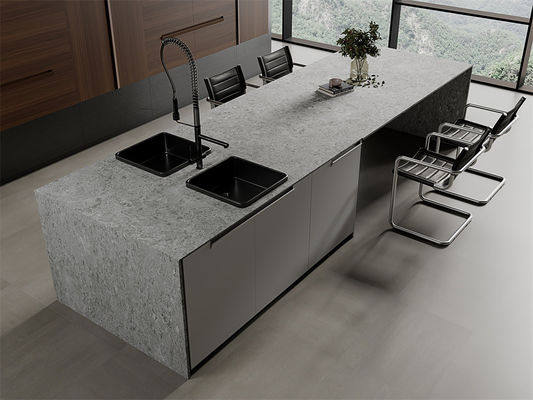 Beli Cahaya abu-abu 1600x3200mm Matt Sintered Stone Slab pembuatan online