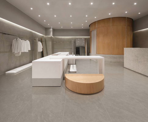 Beli Ubin Porselen Berglasir Lembut Abu-abu 24x48 untuk Lantai dan Dinding Dalam Ruangan pembuatan online