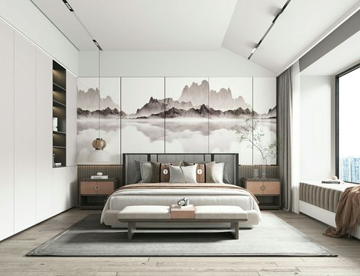 Beli Ubin Porselen Glasir Putih Dipoles 900x1800mm Lantai Dinding Dalam Ruangan pembuatan online