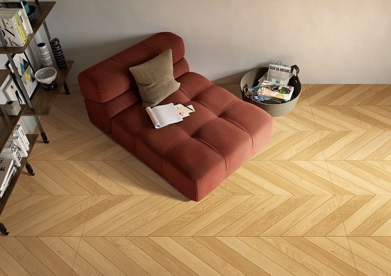 Beli Brown Non-Slip 600x1200mm Fishbone Porselin Kayu Peti Untuk Ruang Tinggal Wear-Resistant Indoor Floor Tile pembuatan online