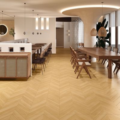 Beli Ubin Porselen Kayu Cokelat Grade AAA 600x1200mm pembuatan online