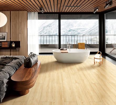 Beli Peti Porselen Kayu Kelas AAA 250x1500mm Brown Yellow Clay pembuatan online