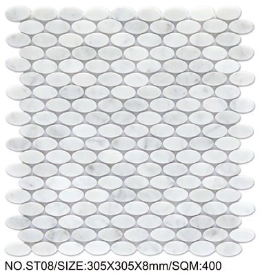 Beli Bata Api Putih dan Hijau Muda 305x305mm Mosaik Batu Alam Untuk Ruang Makan dan Kantor pembuatan online
