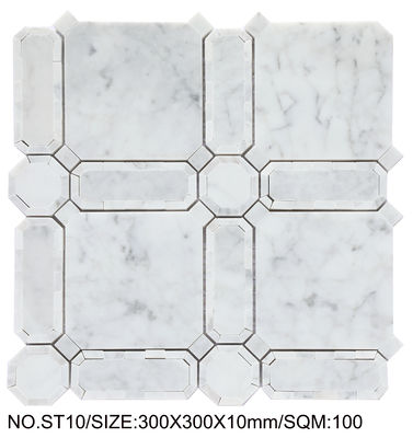 Beli Cahaya Hijau dan Beige Mosaik Batu Alam 300x300mm Untuk Dapur dan Ruang Makan pembuatan online