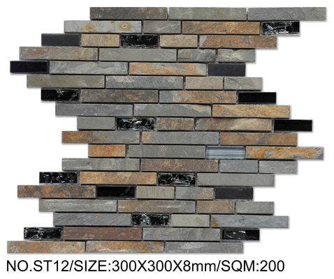 Beli Mosaik Batu Alam Cokelat Tanpa Pudar 300x300mm Untuk Dekorasi dan Proyek pembuatan online