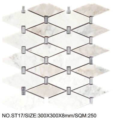 Beli Mosaik Batu Alam 300x300mm Bergaya dan Anti Selip Untuk Kamar Mandi pembuatan online