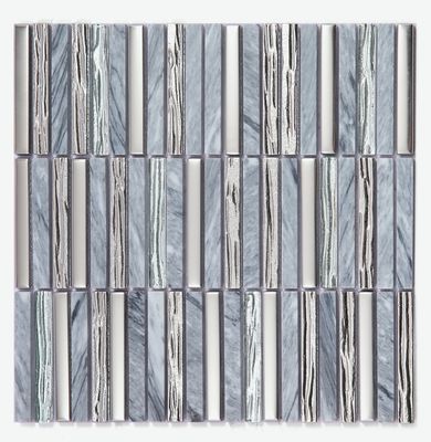 Beli Mosaik Batu Alam Dinding Interior Dekoratif dan Elegan 282x294mm Biru Untuk Ruang Tamu dan Apartemen pembuatan online