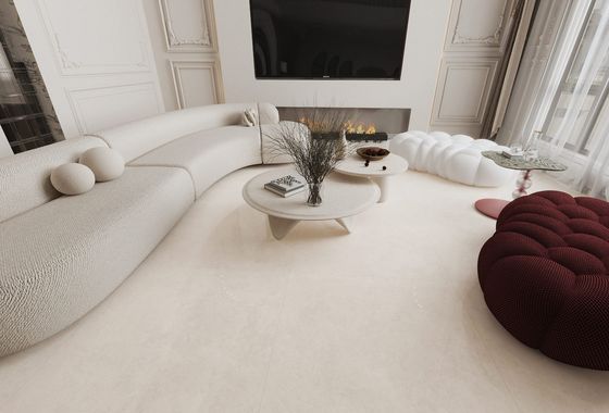 Beli Ubin Anti-Selip Ramah Lingkungan Beige 1000x1000mm Lantai Dalam Ruangan Ubin Porselen Glasir Poles untuk Pembangunan Kembali dan Restoran pembuatan online