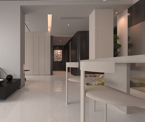 Beli Carrara tahan aus dan tidak memudar 1mx1m Lantai dalam ruangan Porselin Kaca Polished Tile Untuk Bangunan Dan Dapur pembuatan online