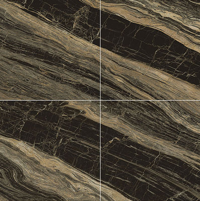 Beli Ubin Batu Mewah Dipoles Lantai Dalam Ruangan Abu-Abu Tua Tahan Air 1000x1000mm Untuk Dekorasi 3 Gaya pembuatan online