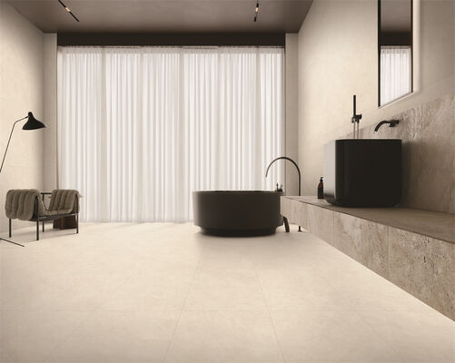 membeli Firebrick ramah lingkungan elegan dan tahan lama Beige khusus Kaca Mat lantai dalam ruangan Porselin ubin 600x1200mm Untuk bangunan dan renovasi pembuatan online