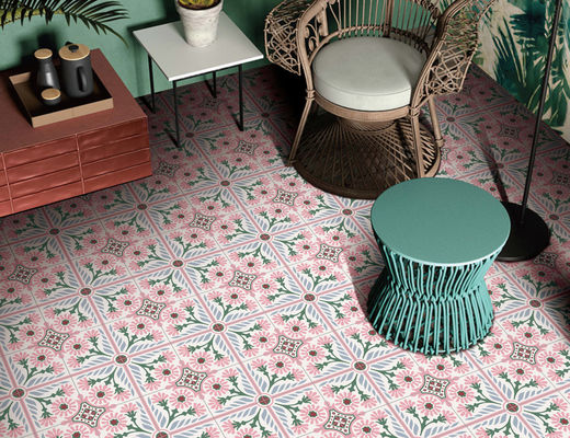 Beli 20x20cm Pink Green Ceramic Tile untuk lantai dapur kamar mandi pembuatan online