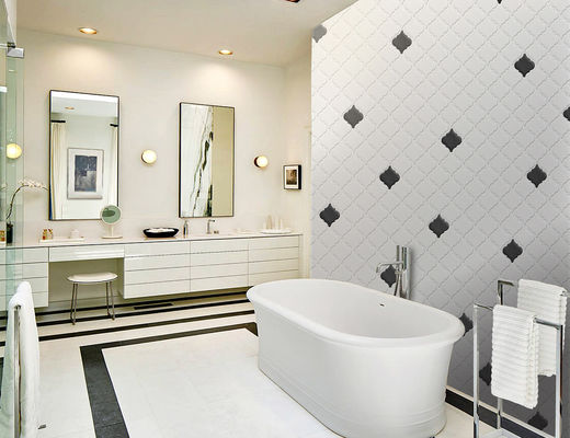 Beli 25x27cm ISO13006 Lantern Glass Mosaic Tile Matt Finished Metal Glazed 6mm pembuatan online