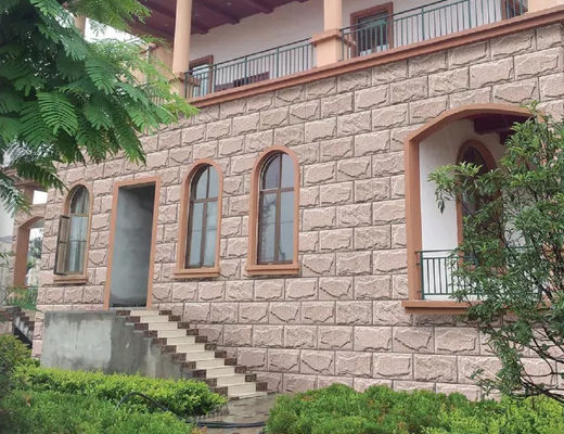 Beli 200x400mm Jamur Luar Batu Cladding Ubin Di Luar Keramik Putih 1152SQM pembuatan online