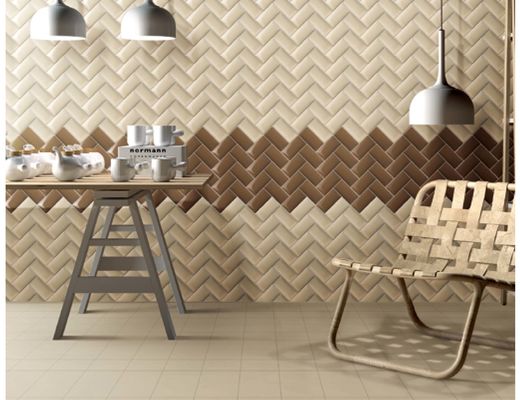 Beli Ubin Dinding Keramik Cetak Inkjet 3D Tepi Miring 75x150mm pembuatan online