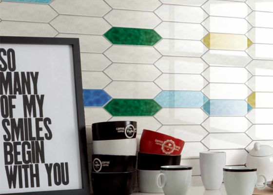 Beli Genteng keramik 3D Inkjet yang mengkilap 75x300mm Desain Modern pembuatan online