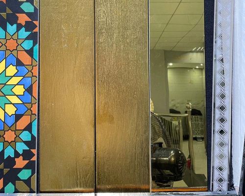 Beli Ubin Lantai Porselen Tekstur Kayu Emas 150x900mm pembuatan online