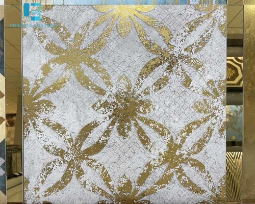 Beli Ubin Lantai Porselen Dekoratif Emas Gloss Tinggi 600X600MM pembuatan online