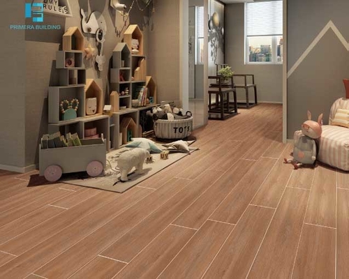 Beli Papan Kayu Terlihat Rustic Glazed Matt Floor Dan Wall Ceramic Tile 200x1200mm Warna Coklat pembuatan online