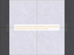 Ubin Porselen Mengkilap Marmer Abu-abu Antibakteri 800x800mm untuk Lantai untuk Proyek dan Hotel