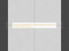 Marmer Gray 800x800mm Polished Kaca Porselen Peti Untuk Kantor tahan noda