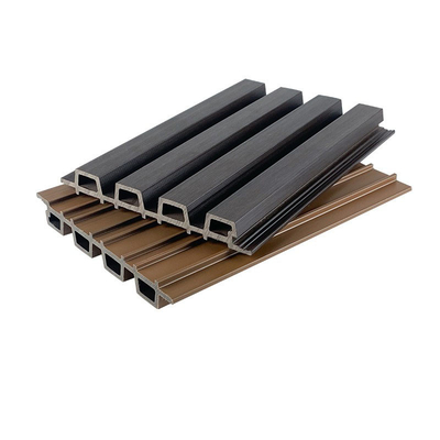 11x86 Inch WPC Cladding Panel Kayu Plastik Dinding Papan Alur Komposit Di Dalam Papan Lantai Merah