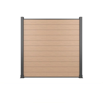 Pagar Villa Courtyard Wood Plastic Panel Dark Grey Untuk Partisi Teras Balkon Taman 170x24mm