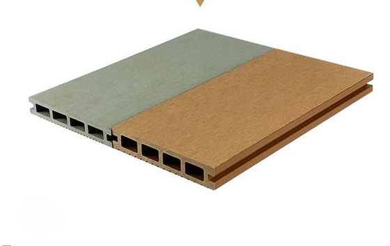 Teras Panel Lantai Kayu Plastik Anti Korosi 140x25mm Courtyard Plank Green Wood Plastic Board