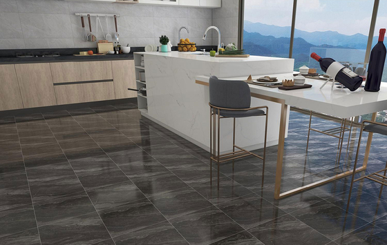 Firebrick 400x400mm Dark Gray Glazed Matt Keramik Rustik Tile Untuk ruang tamu Dan lantai dalam ruangan Wall Tile Untuk kamar mandi
