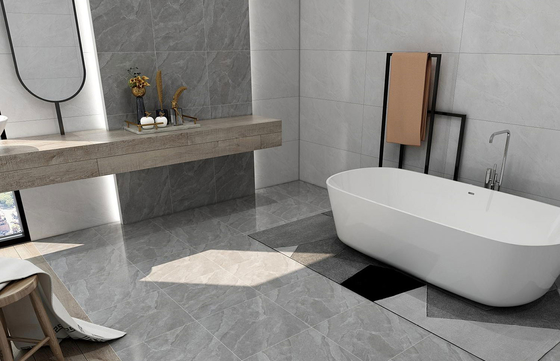 Non Slip Keramik Genteng Rustik Untuk Kamar Mandi Dan Marmer Lihat 400x400mm Wall Tile Untuk Balkon