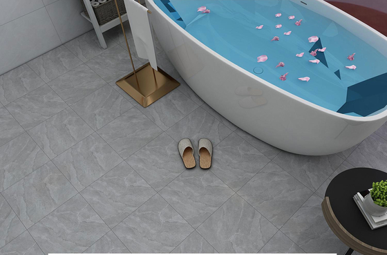 Genteng lantai abu-abu Genteng keramik untuk ruang tamu dan tahan lama 40x40cm Genteng Mat Kaca untuk kamar mandi