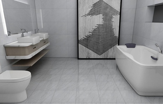 3~6% Penyerapan Air Genteng Keramik Rustik Memasak Gray Indoor Floor Glossy Glazed Mat