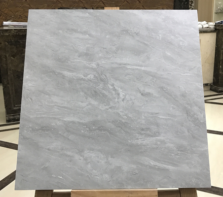Keramik non-slip genteng untuk kantor dan 400x400mm Marmer Look Matt glazed lantai abu-abu untuk restoran