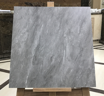 Antibakteri Matte Glassed 400x400mm Marble Look Keramik Genteng Lantai Rustik Untuk Ruang Tamu Dan Ukiran Hias Abu Untuk Kamar Tidur