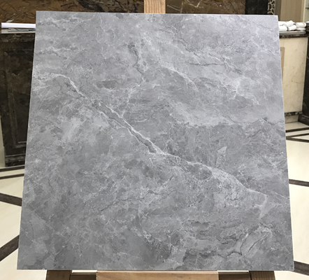 Matte Glazed Gray 400x400mm Interior Keramik Rustik Jubin Tahan Asam Dan Marmer Melihat Jubin Untuk Bangunan