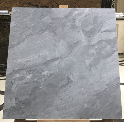 Non-Slip Keramik Rustik Tile Untuk Ruang Tamu 400x400mm Kaca Matt Gray Indoor Floor Tile Untuk Restoran