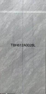 Carrara Keramik Pocerlain ubin dipoles Kaca Glossy abu-abu lantai dinding Kantor 600x1200mm