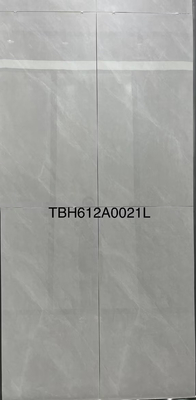 600x1200mm Peti kaca yang dipoles Lantai abu-abu berkilau Dinding Balkon Kantor Carrara Pocerlain Peti