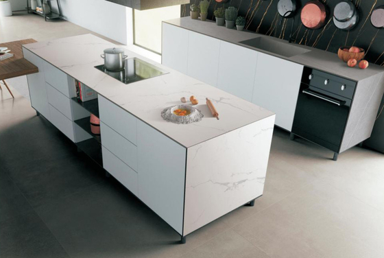 Matte 80x260cm Slab Batu Sinter Lantai Batu Dapur Meja Atas Genteng