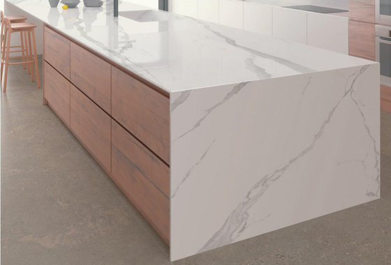 Awan Putih Sintered Stone Slab 12mm Matte Dapur Countertop