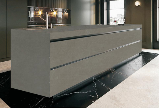 Lantai Bangunan Kantor Elegant Slab Batu Sinter Awan Abu-abu Non Slip