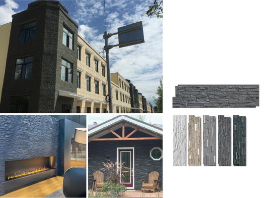 Slate Grey 1160x300x30mm Batu Budidaya Brick Dekorasi Taman Tahan Asam