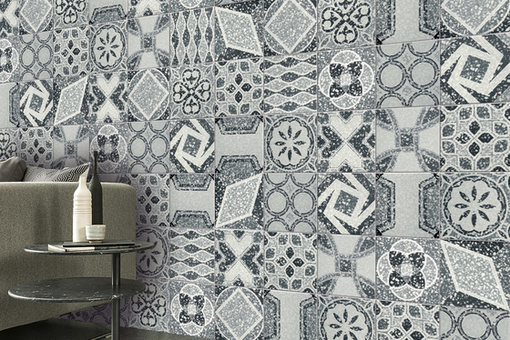 Gray And Blue tahan lama 250x250mm dinding interior Keramik genteng untuk balkon dan lantai ubin untuk kamar tidur