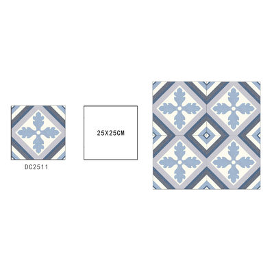Keramik Putih Gray Rustic Tile 250x250mm untuk Lantai Indoor