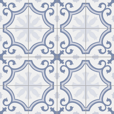 Biru Dan Putih 250x250mm tahan Lantai Keramik Genteng Rustik Untuk Balkon Dan Retro Wall Tile Untuk Dapur