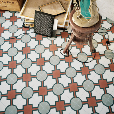 Encaustic 200x200mm Lantai Keramik Genteng Untuk Kamar Mandi Dan Antibakteri Dekoratif Wall Tile Untuk Kantor