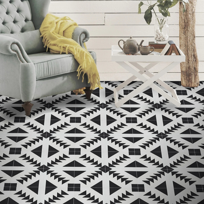 Keramik Putih Hitam Rustik 20x20cm AAA Kelas Non-Slip