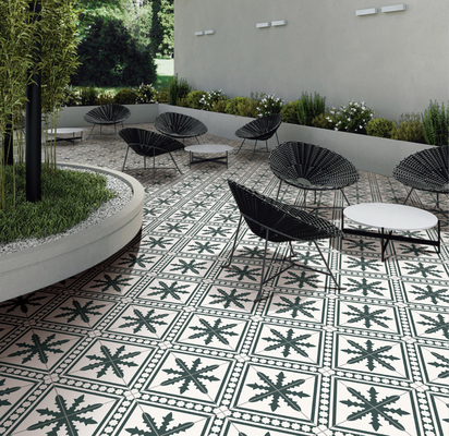 Green And Beige 200x200mm Indoor Floor Tile Untuk Ruang Makan Dan Keramik Keramik tahan goresan Untuk Ruang Tamu